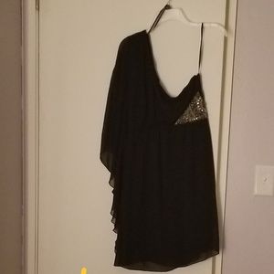 Black one shoulder dress
